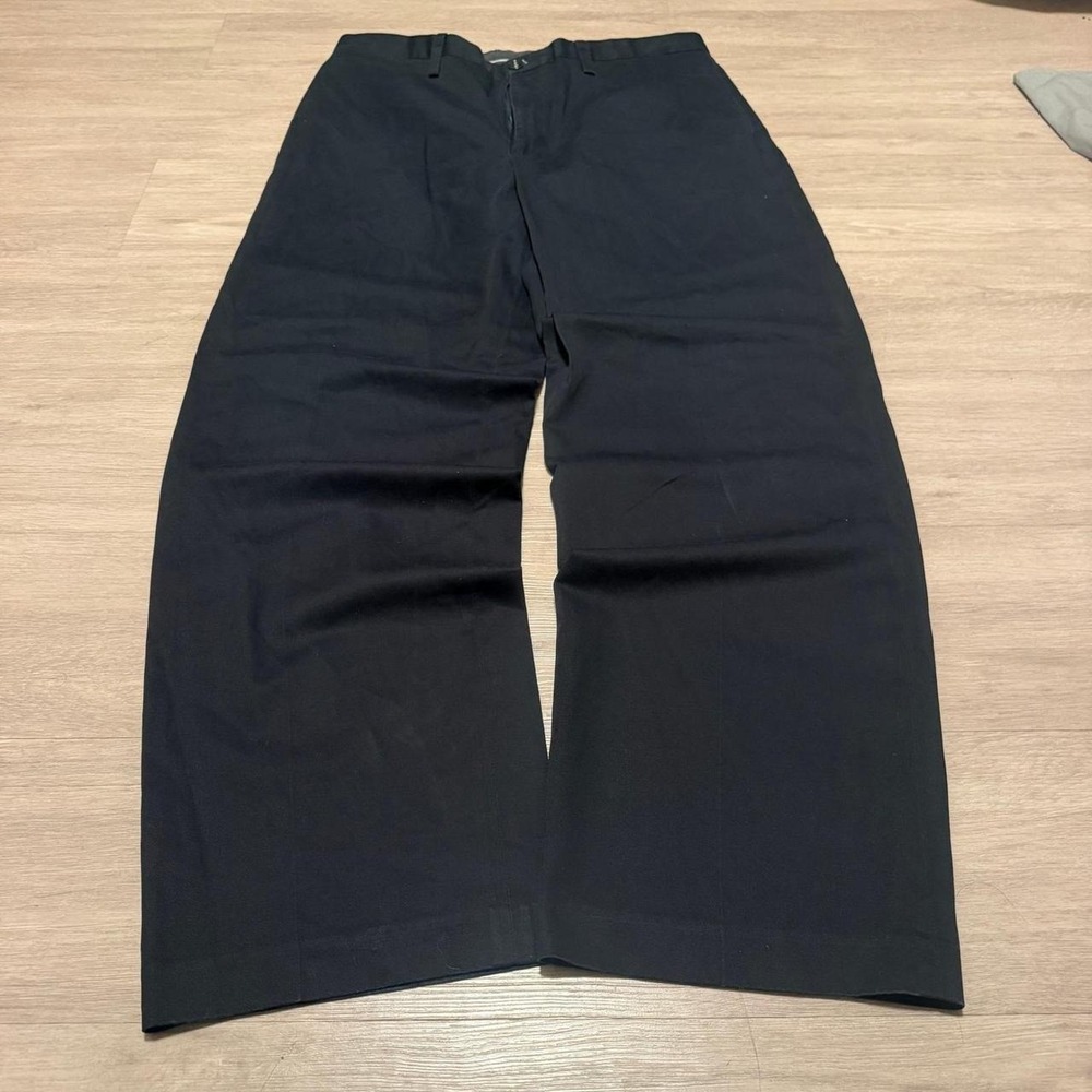 36x32 Black Baggy Wide Leg Dress Pants Y2K Grunge 2000s